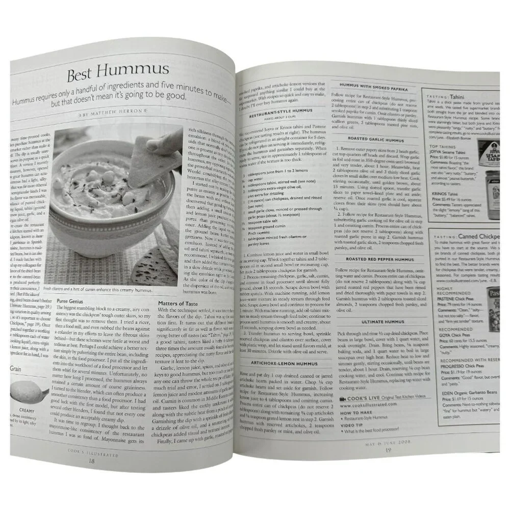 Cooks Illustrated 2008 Annual Cookbook Hardcover Bound Volume‎ Complete Year